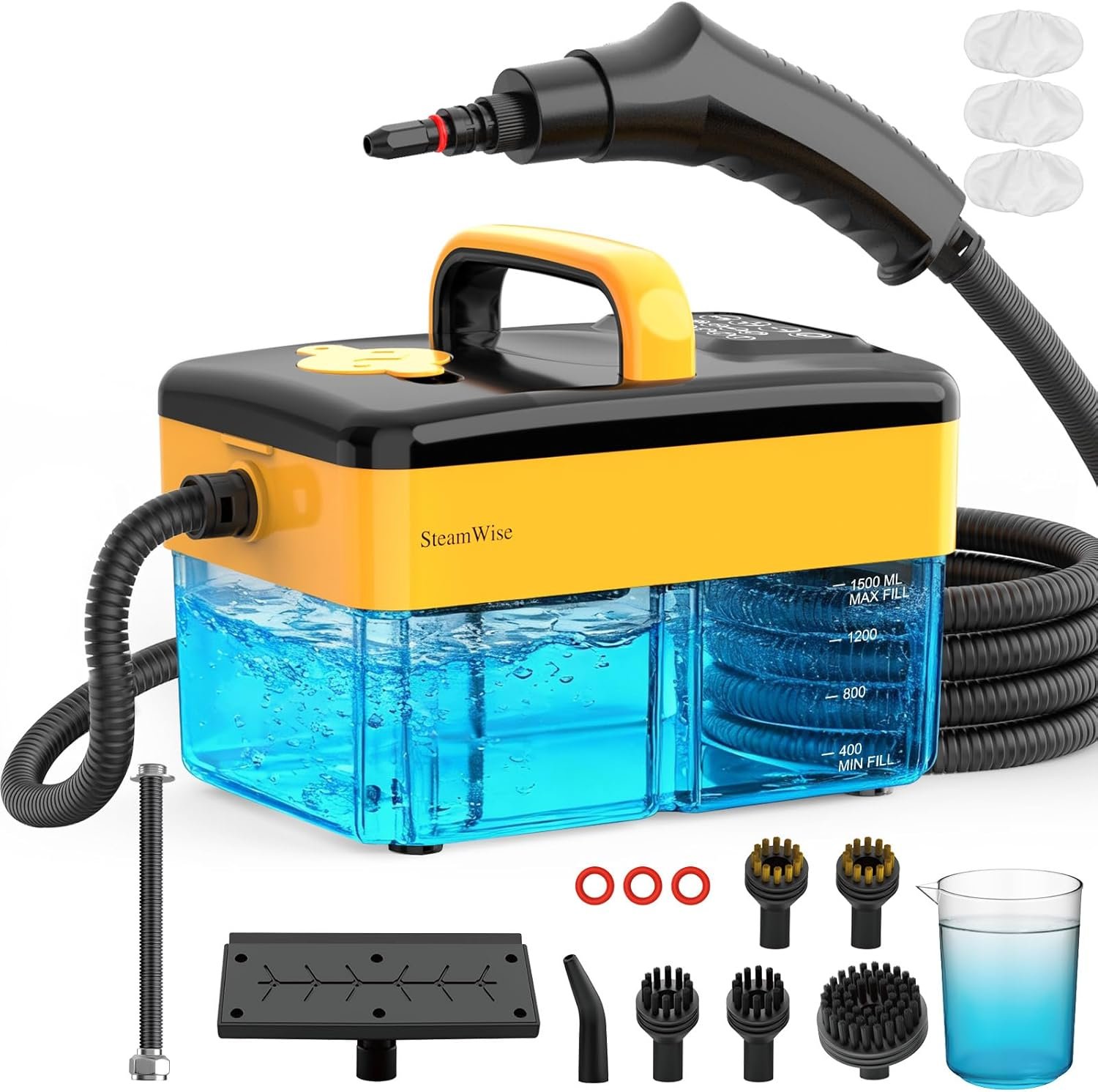 10S Fast Heating Heavy Duty Steam Cleaner 7 Adjustable Levels,