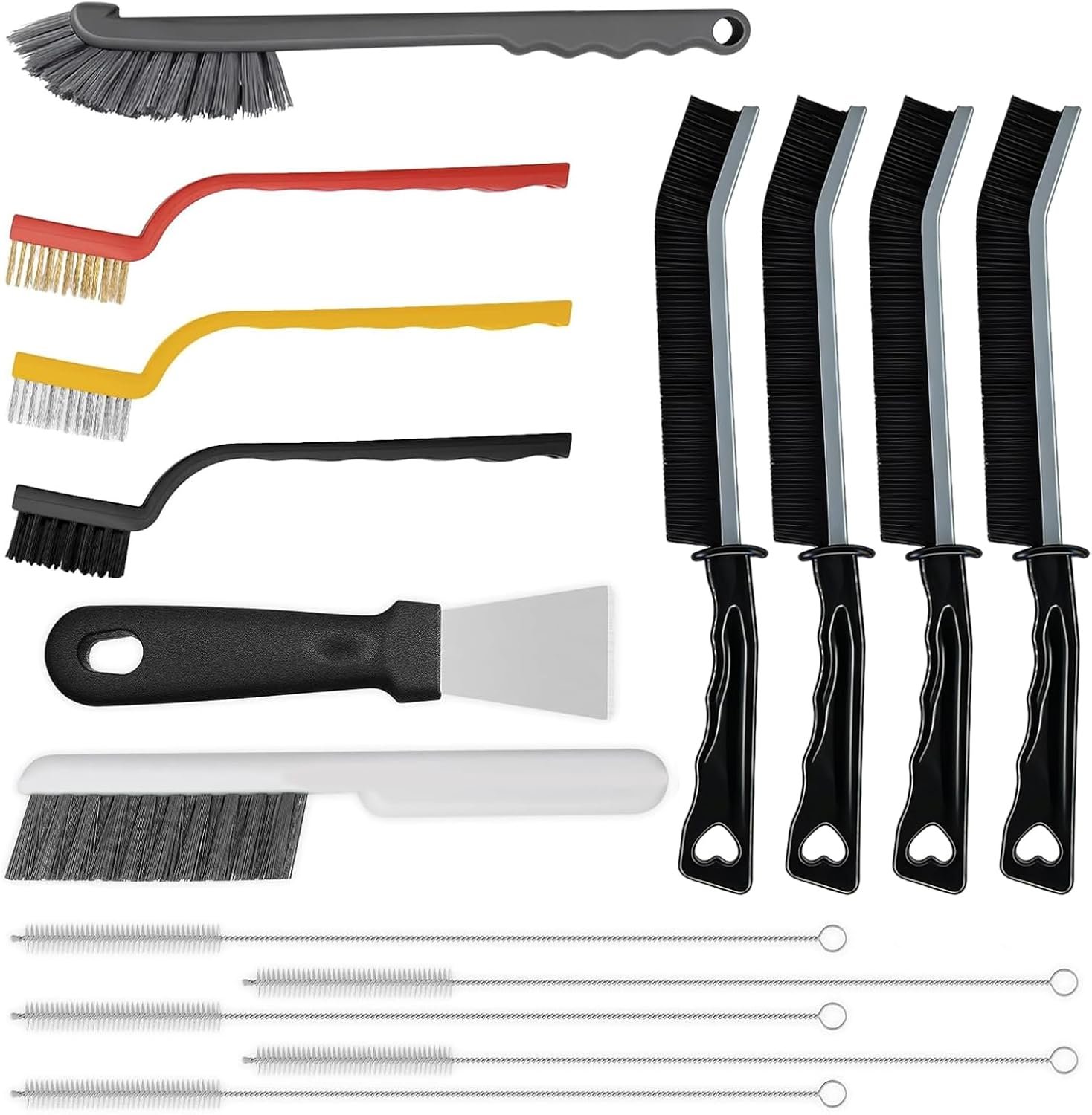15pcs Crevice Cleaning Brush, Hard Bristle Scrub Brushes Tools, Multifunctional