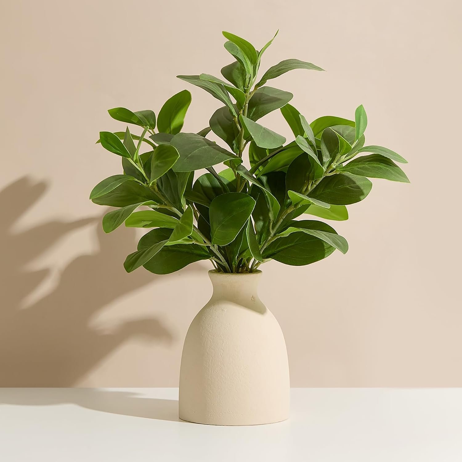 16" Artificial Eucalyptus Stems Potted Plant Indoor Fake Plants -