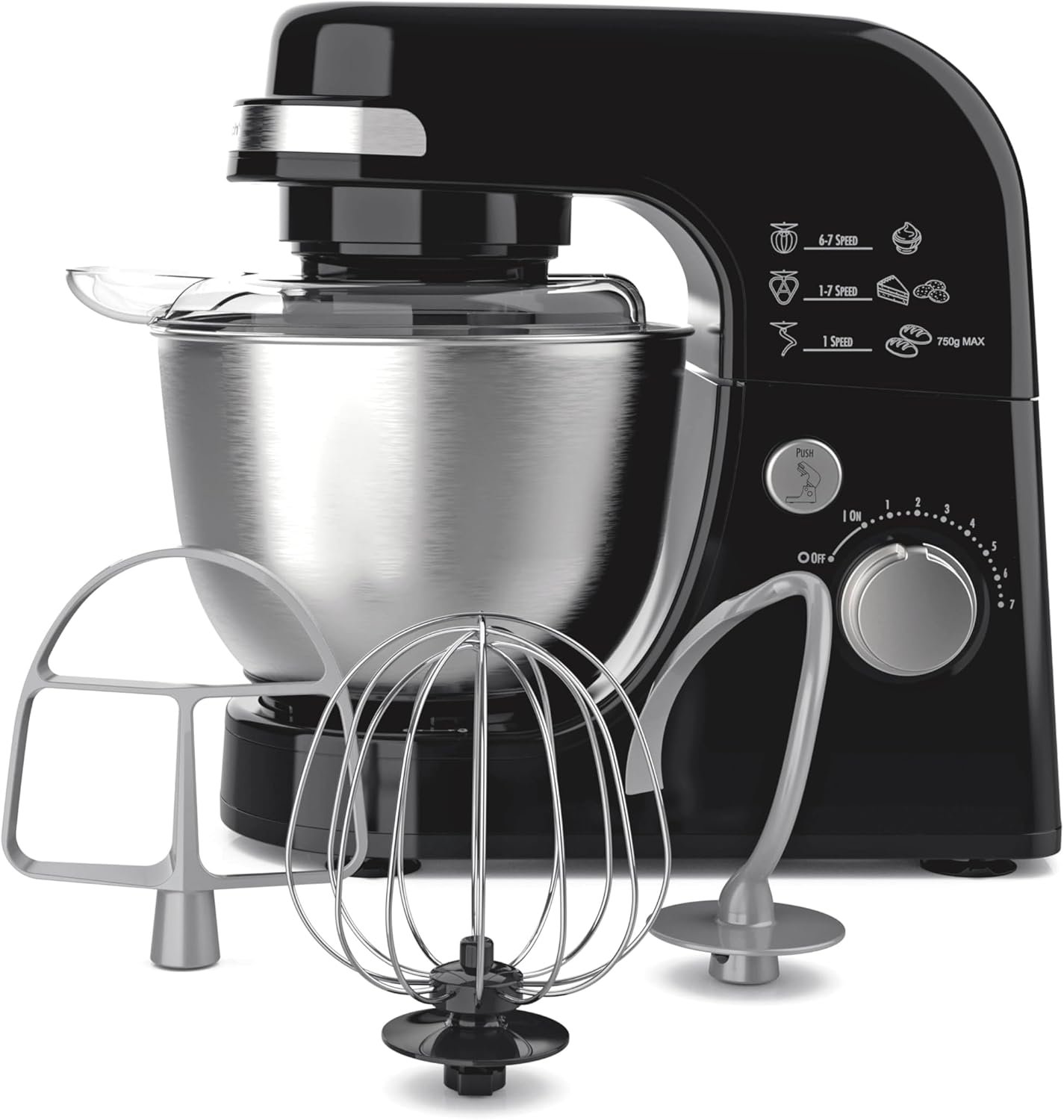 Hamilton Beach Electric Stand Mixer, 4 Quarts, Dough Hook, Flat