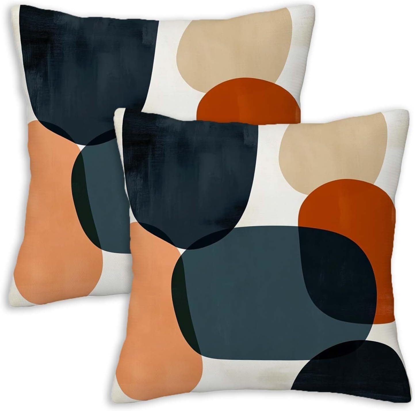 Abstract Shapes Throw Pillow Covers 18x18 Inches Set of 2