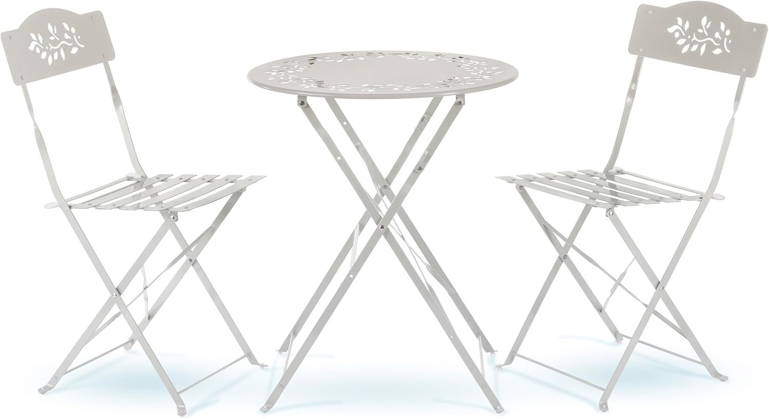 Alpine Corporation Indoor/Outdoor 3-Piece Bistro Set Folding Table and Chairs