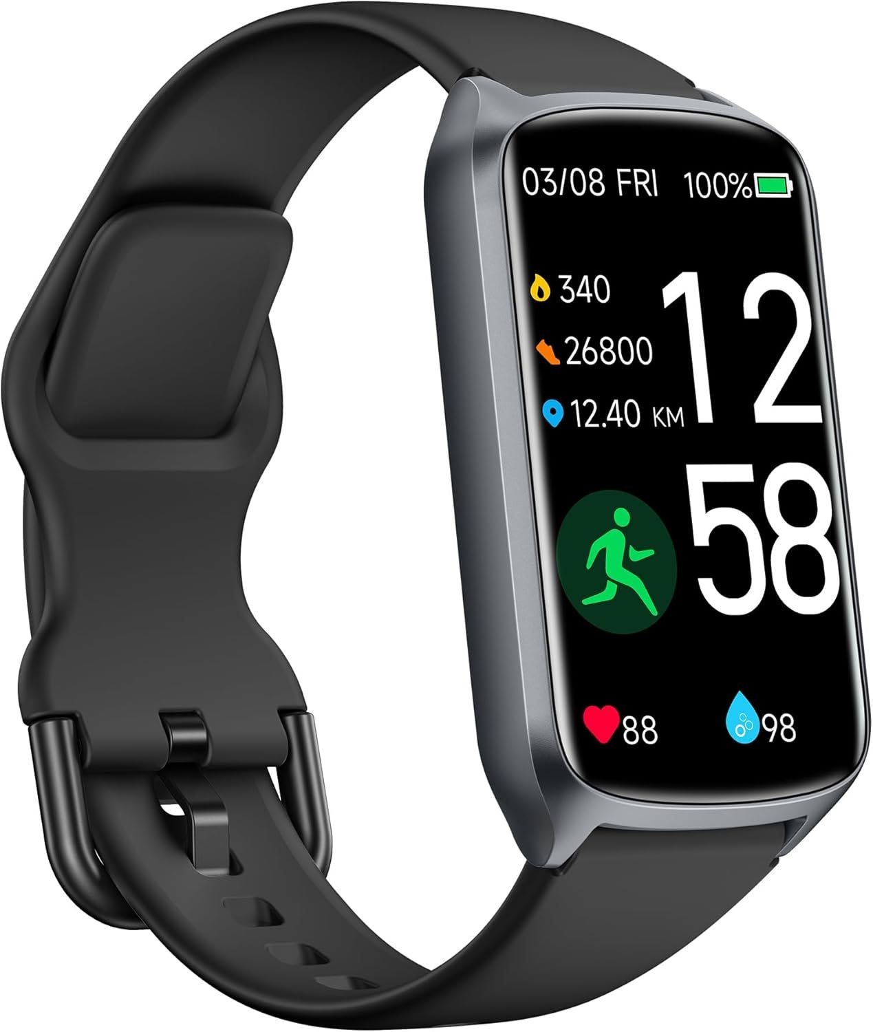 Amzhero Health Fitness Tracker with 24/7 Heart Rate, Blood Oxygen,