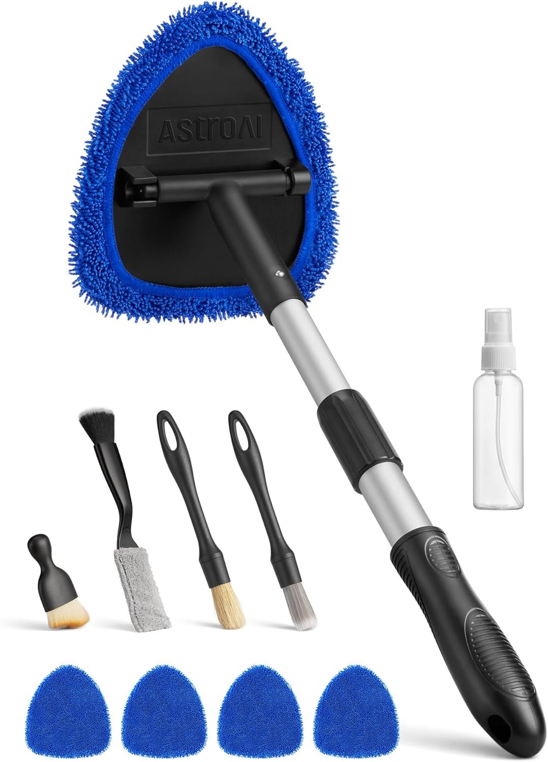 AstroAI 10pcs Windshield Cleaner Tool, Car Interior Detailing Kit with