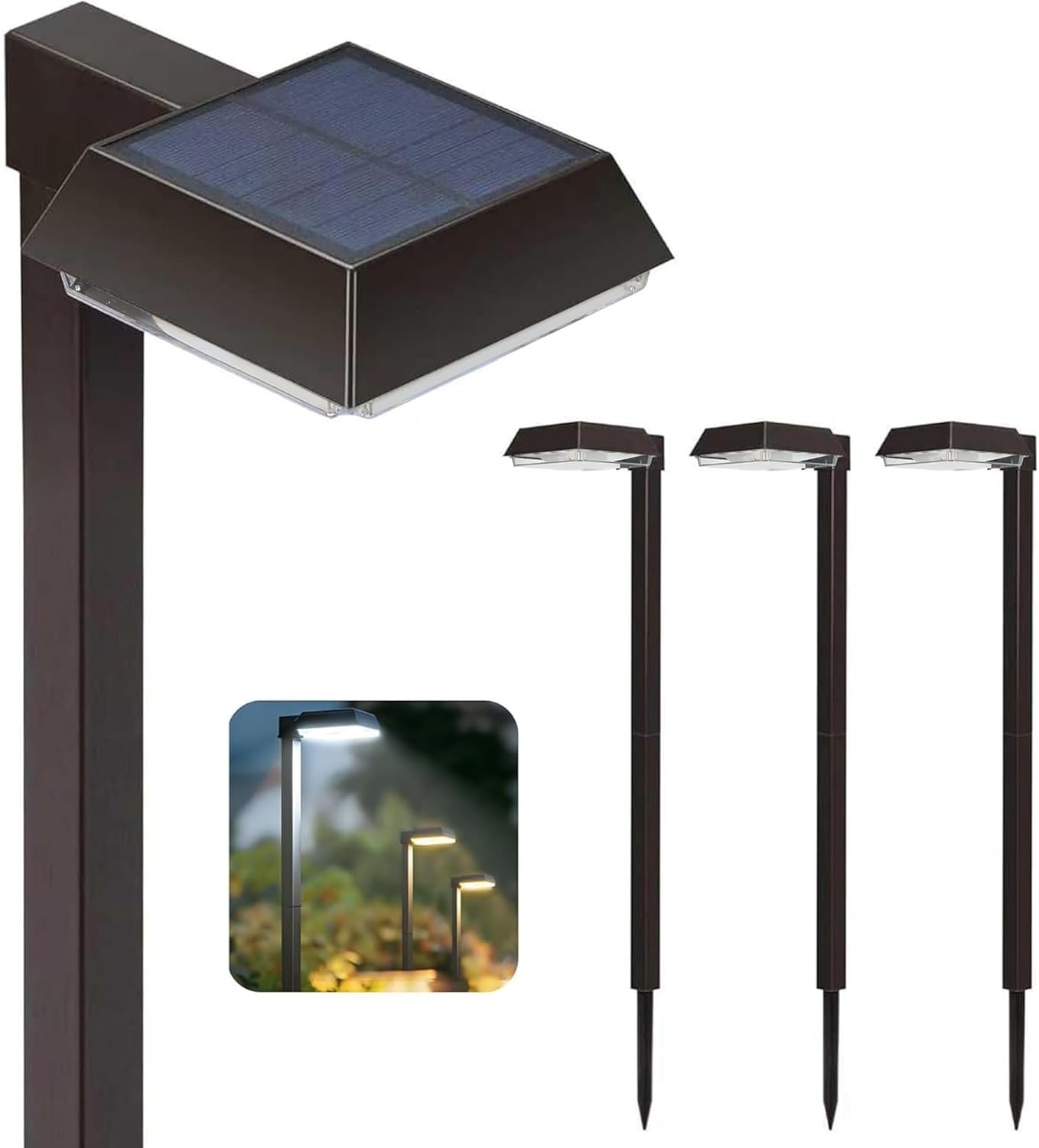 Bobcat Solar Pathway Lights Outdoor Super Bright 300 lumens with