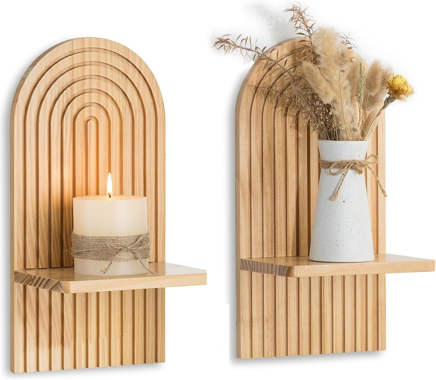 Boho Wall Decor Set of Two - Natural Modern Minimalist