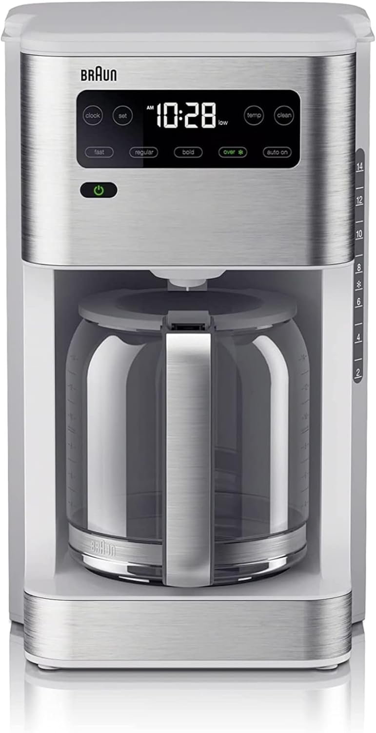 Braun PureFlavor 14‑Cup Programmable Coffee Maker – Fast Brew Speed,