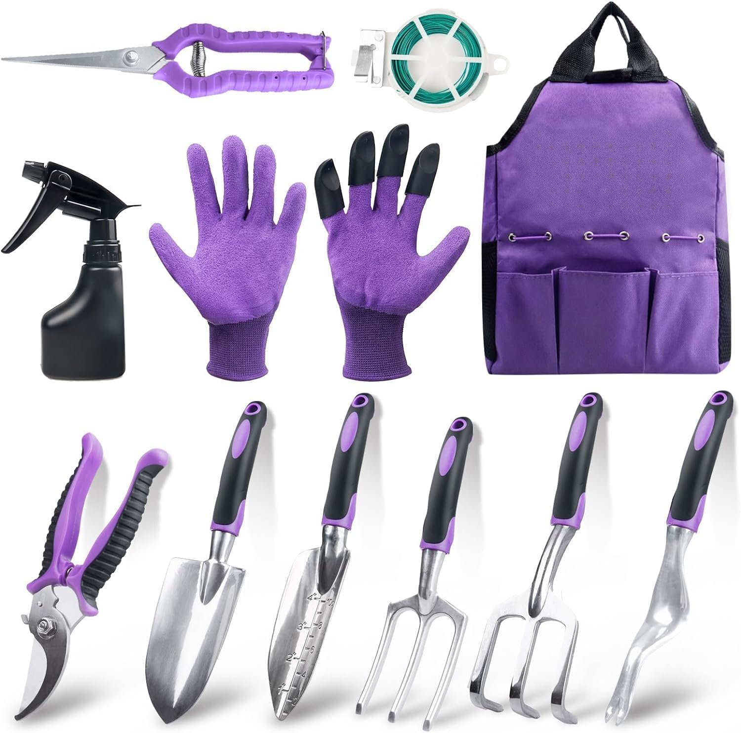 Covacure Gardening Tool Set - 11 Piece Aluminum Alloy Steel
