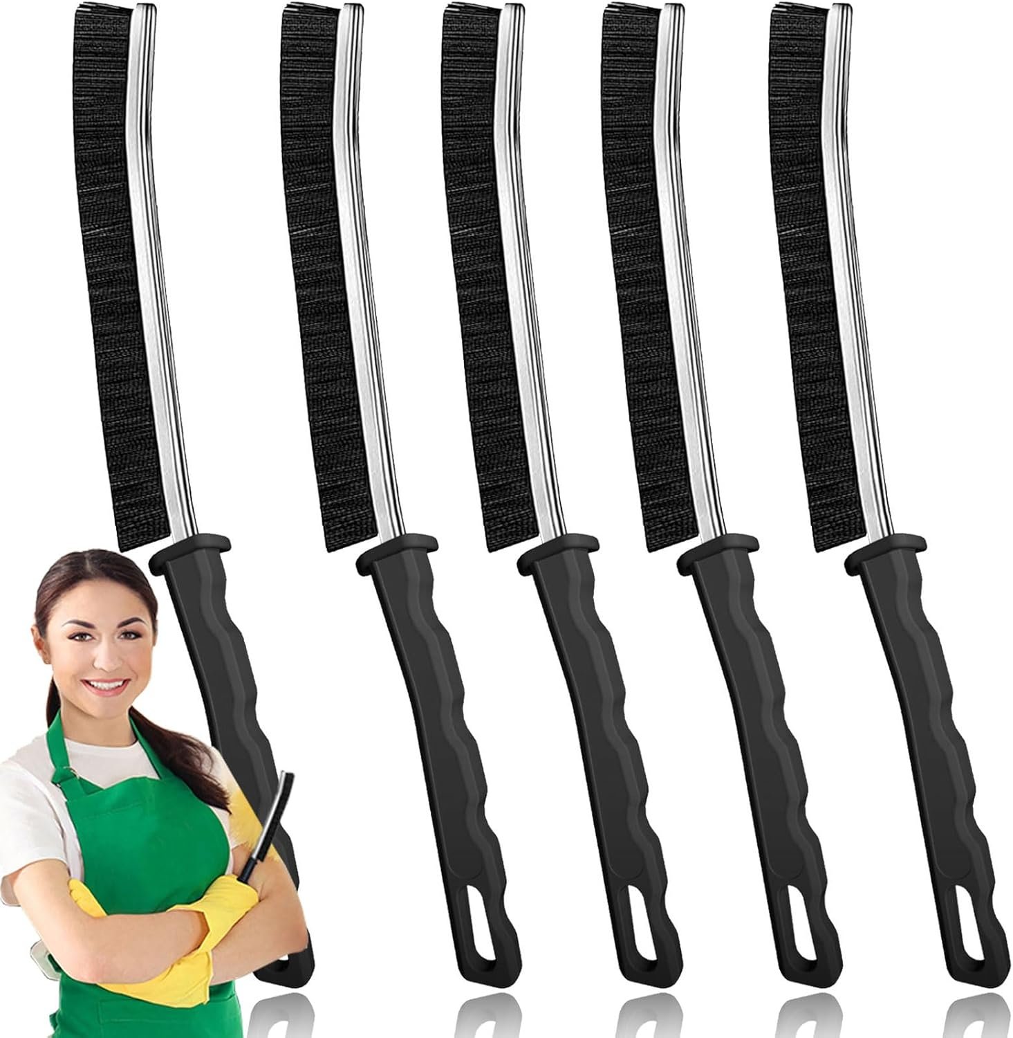 Crevice Cleaning Brush, Bathroom Gap Cleaning Brush, Hard Bristle Brush