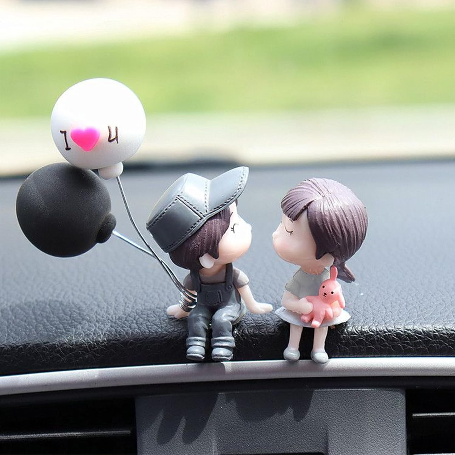 Cute Cartoon Couple Design Car Ornament - Car Dashboard Decorations,