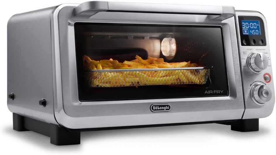 De'Longhi Digital Air Fry Convection Toaster Oven 14L Stainless Steel,