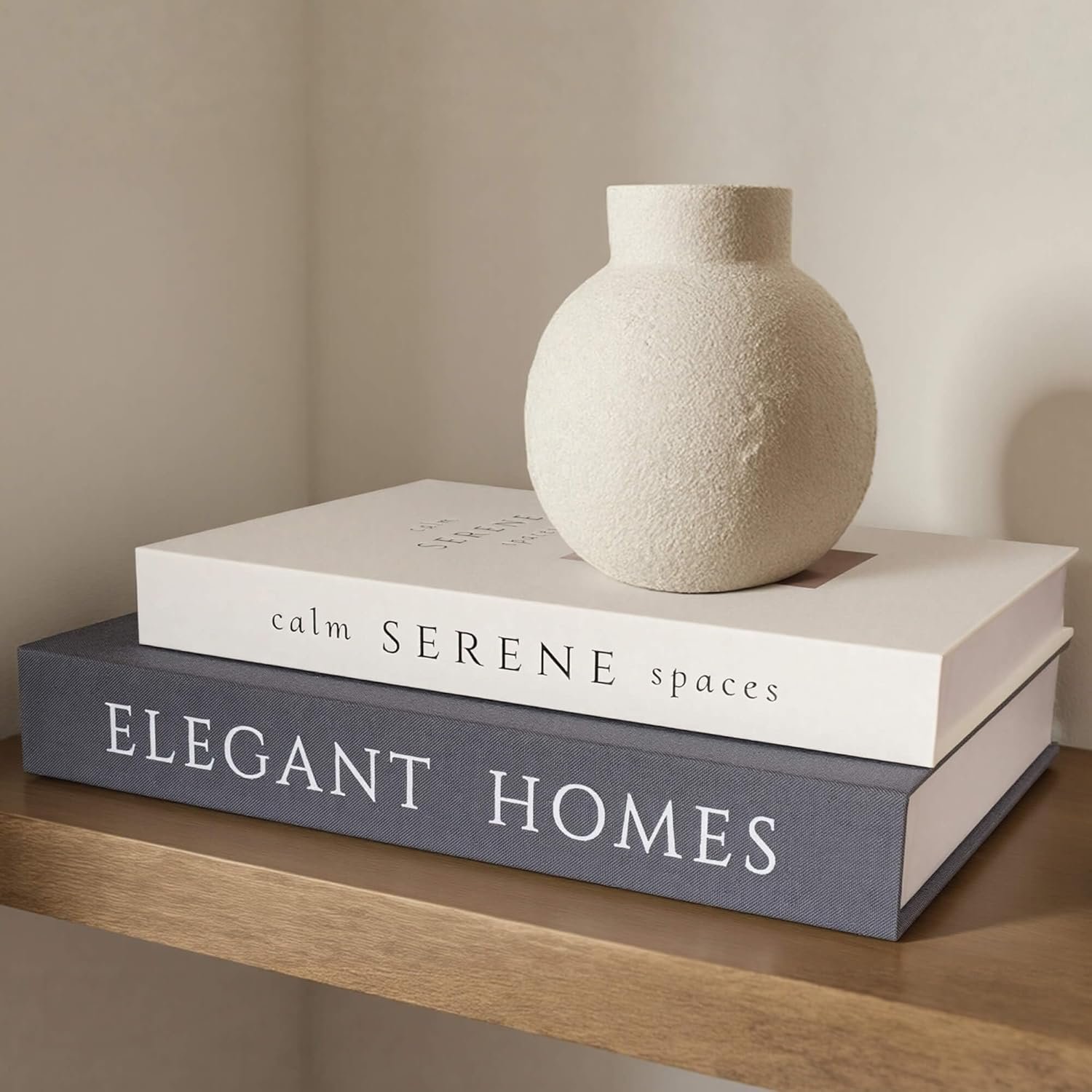Decorative Books Set of 2, Faux Books Storage Box, Modern