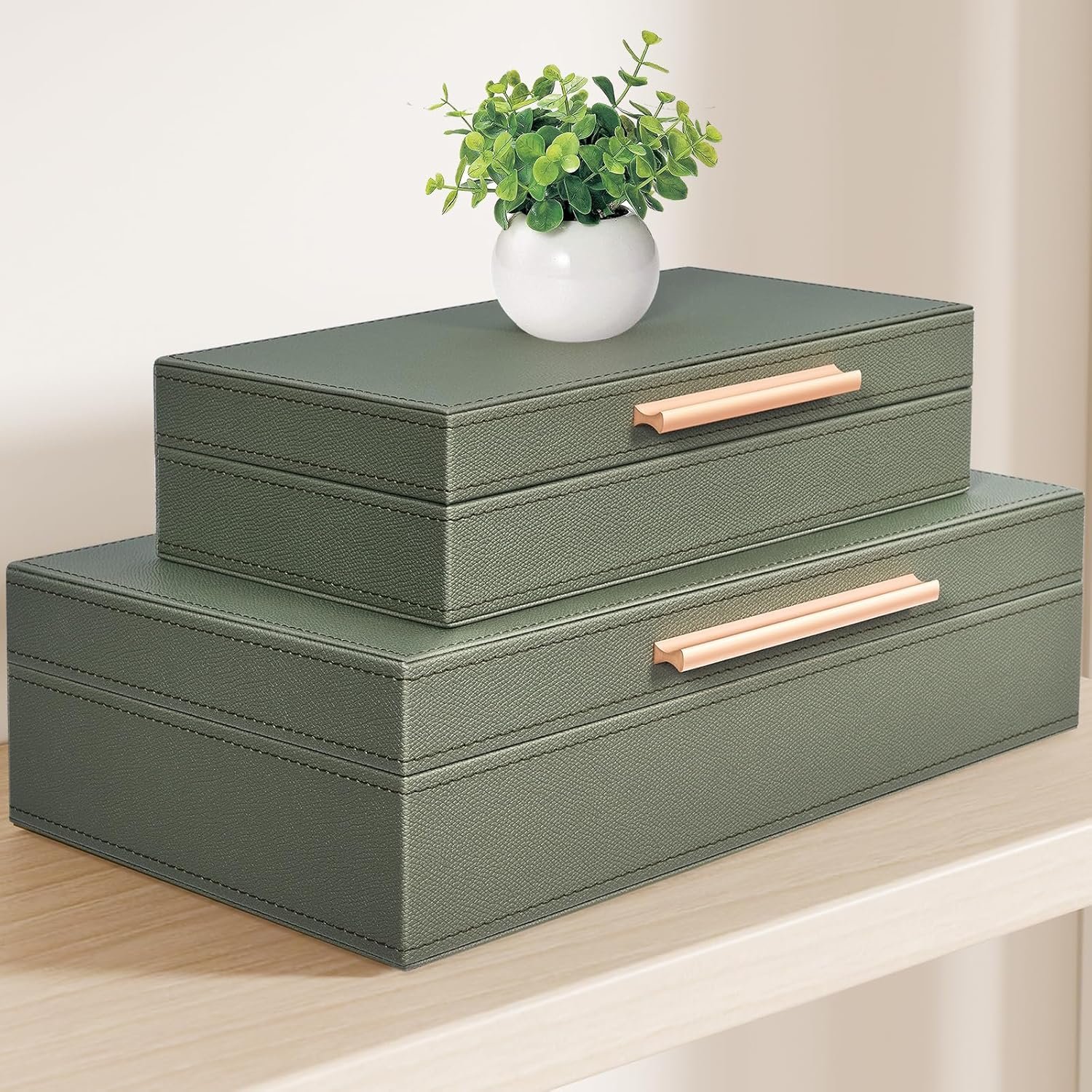 Decorative Box, Decorative Boxes with Lids 2-Set, Memory Box for