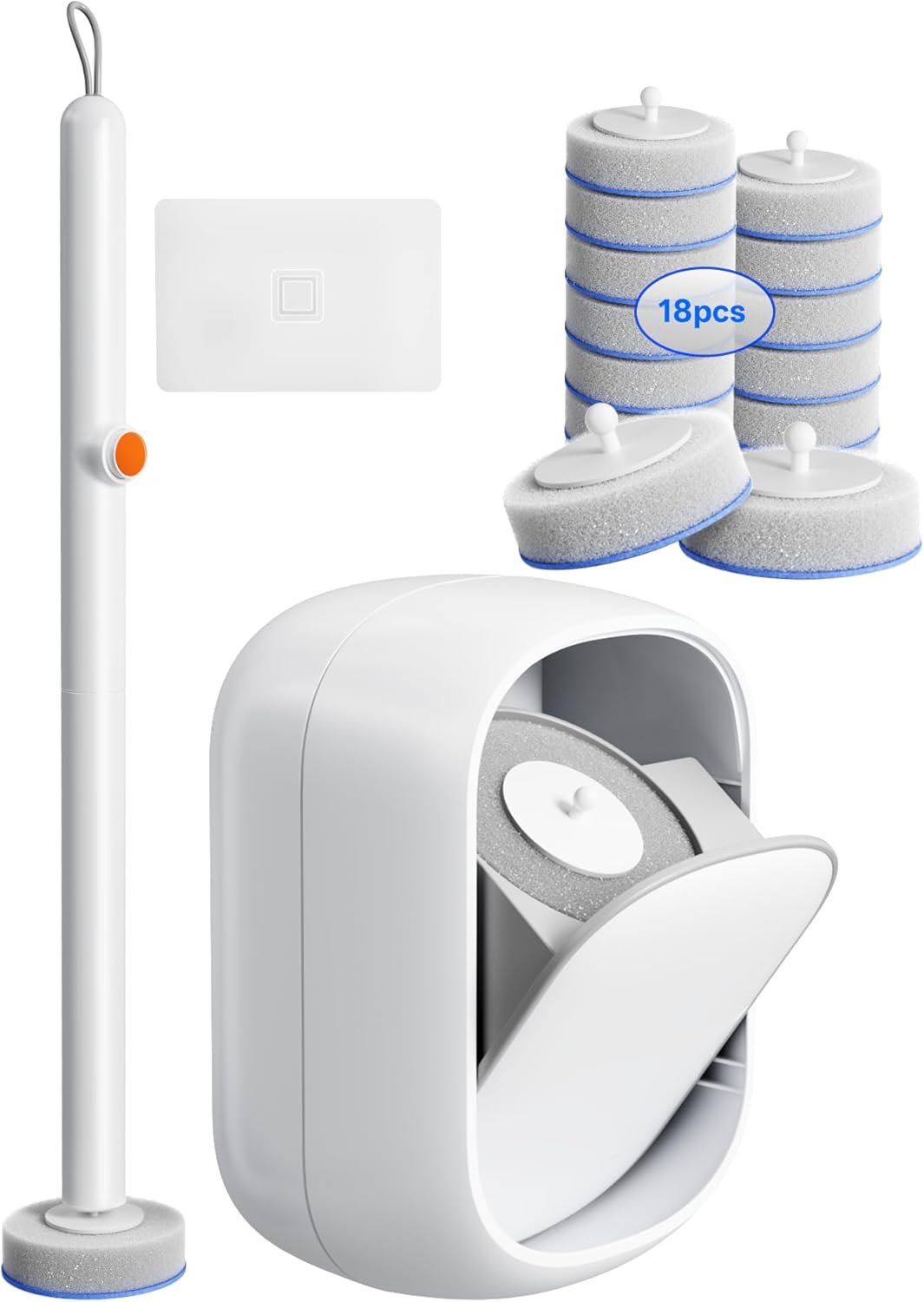 Disposable Toilet Cleaning System - Toilet Wand Kit with 18