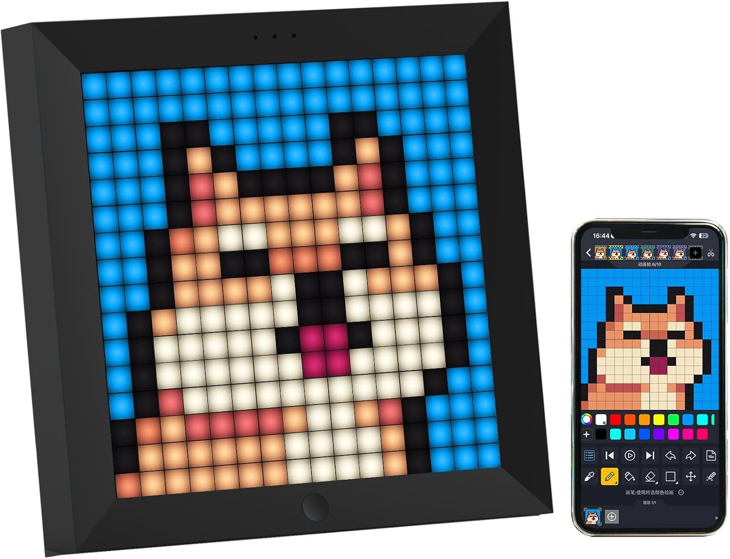 Divoom Pixoo - Pixel Art Digital Picture Frame with 16x16