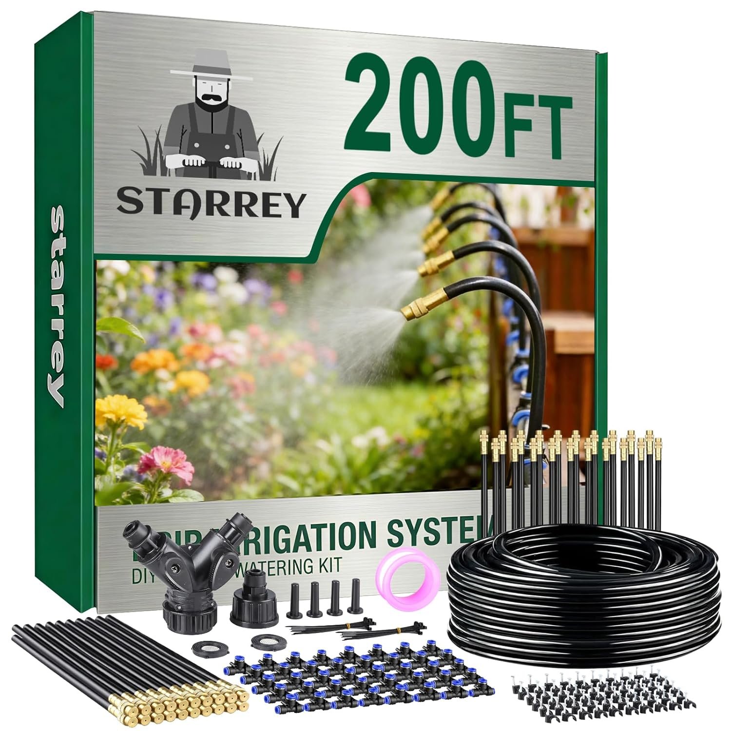 Drip Irrigation System, 2026-Upgrade 200Ft 1/4" Garden Watering System with