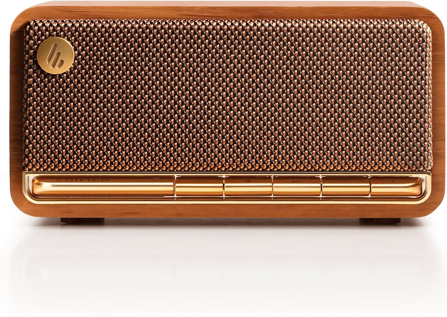 Edifier Retro Wood Bluetooth Speaker,Wireless Portable Speakers with 20W Stereo