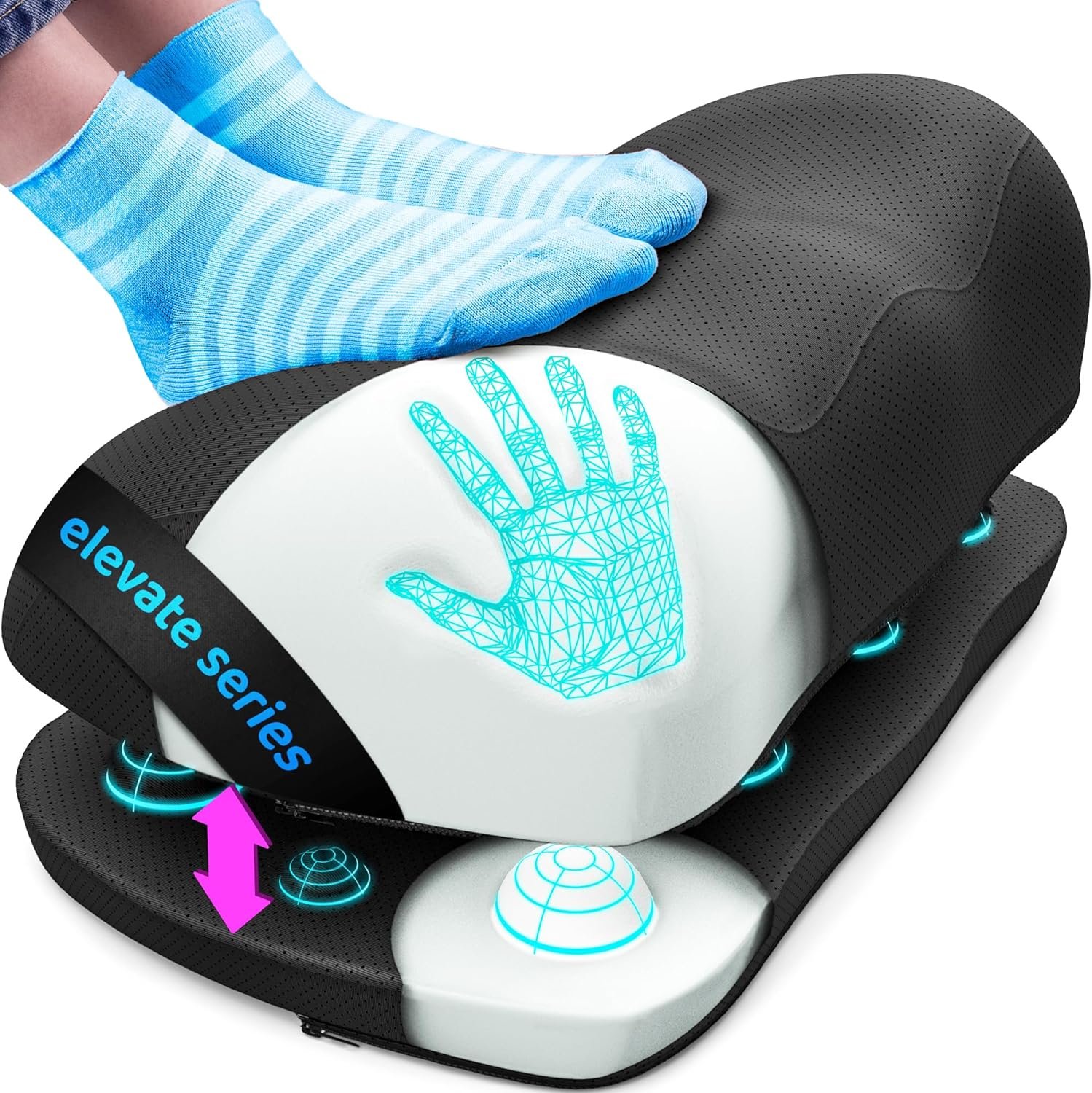 Elevate Series by Everlasting Comfort Adjustable Cloud Foot Rest for