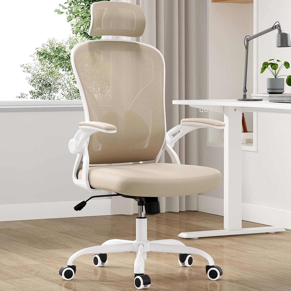 Farini Ergonomic Office Chair, Home Office Desk Chair with Headrest,