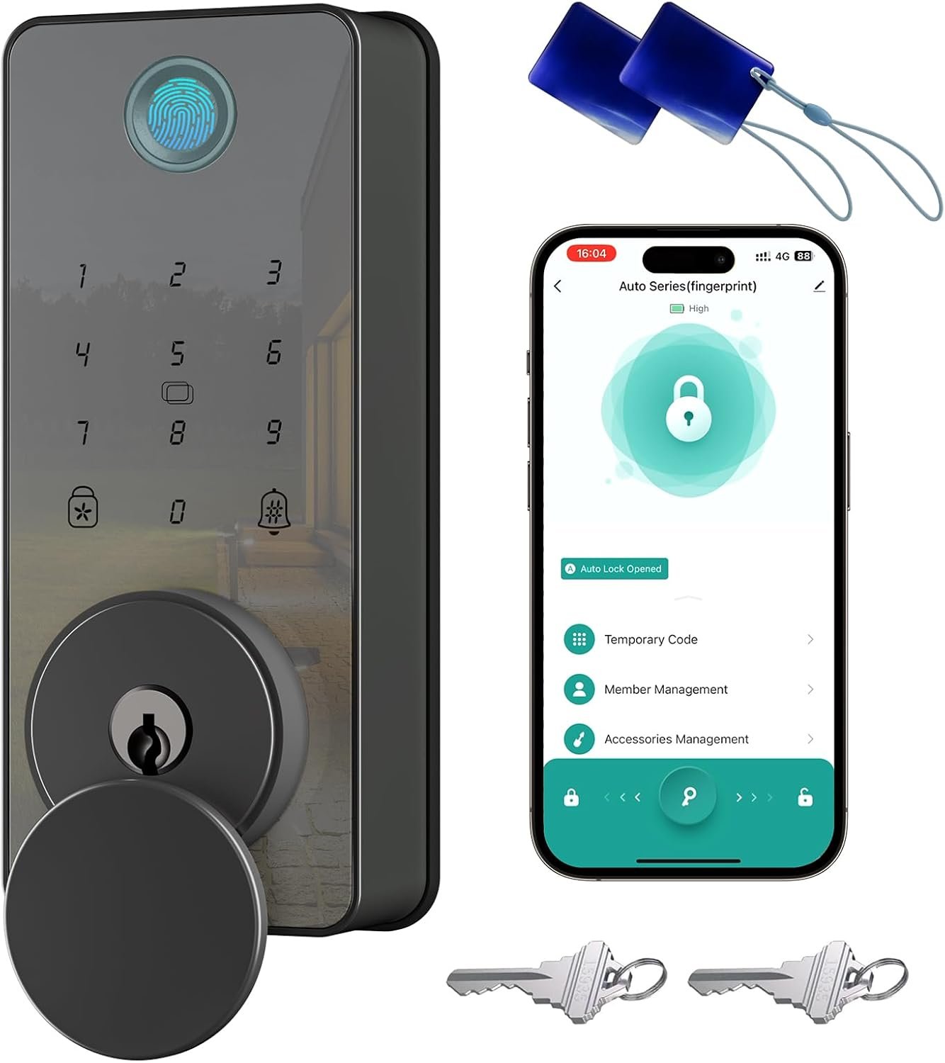 Fingerprint Door Lock, Biquole Keyless Entry Door Lock, Smart Lock
