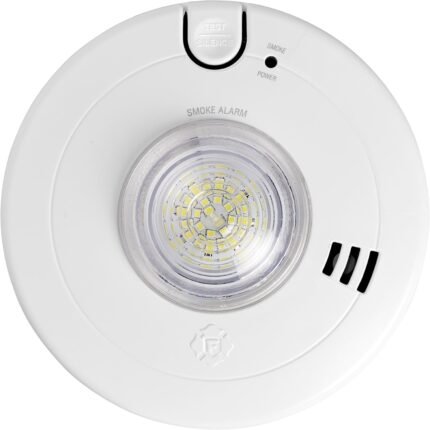 First Alert BRK 7020BSL Hardwired Hearing Impaired Smoke Detector with LED Strobe Light , white