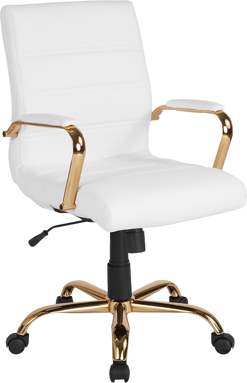 Flash Furniture Whitney Mid-Back Swivel LeatherSoft Desk Chair with Padded