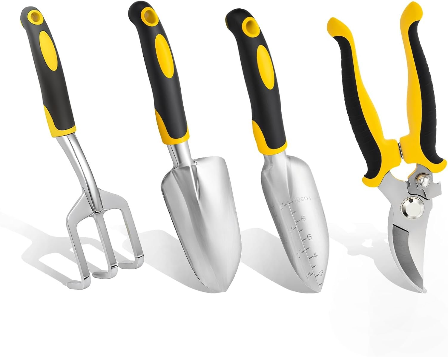 FrutPunch Garden Tool Set 4-Piece,Heavy Duty Aluminum Gardening Tools,Rust-Proof Gardening