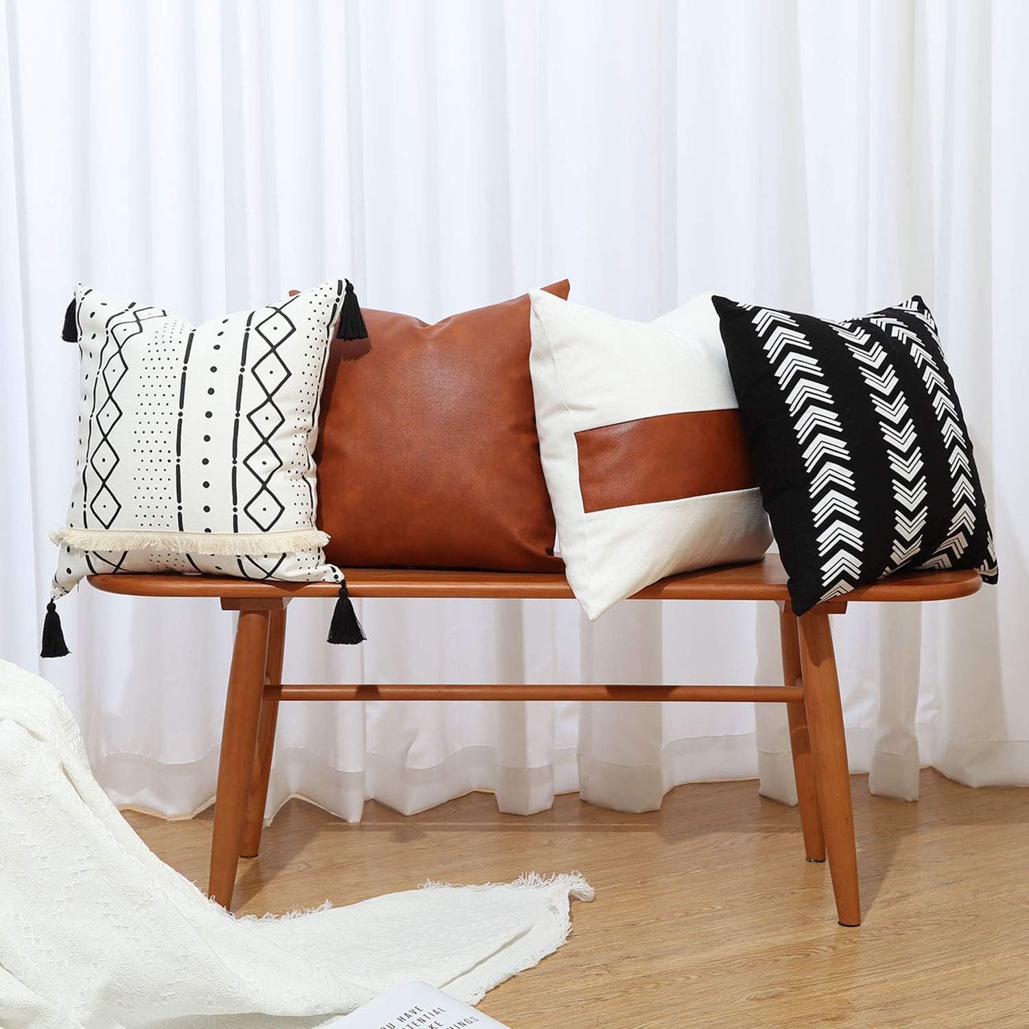 GALMAXS7 Boho Throw Pillow Covers 18 x 18 Set of