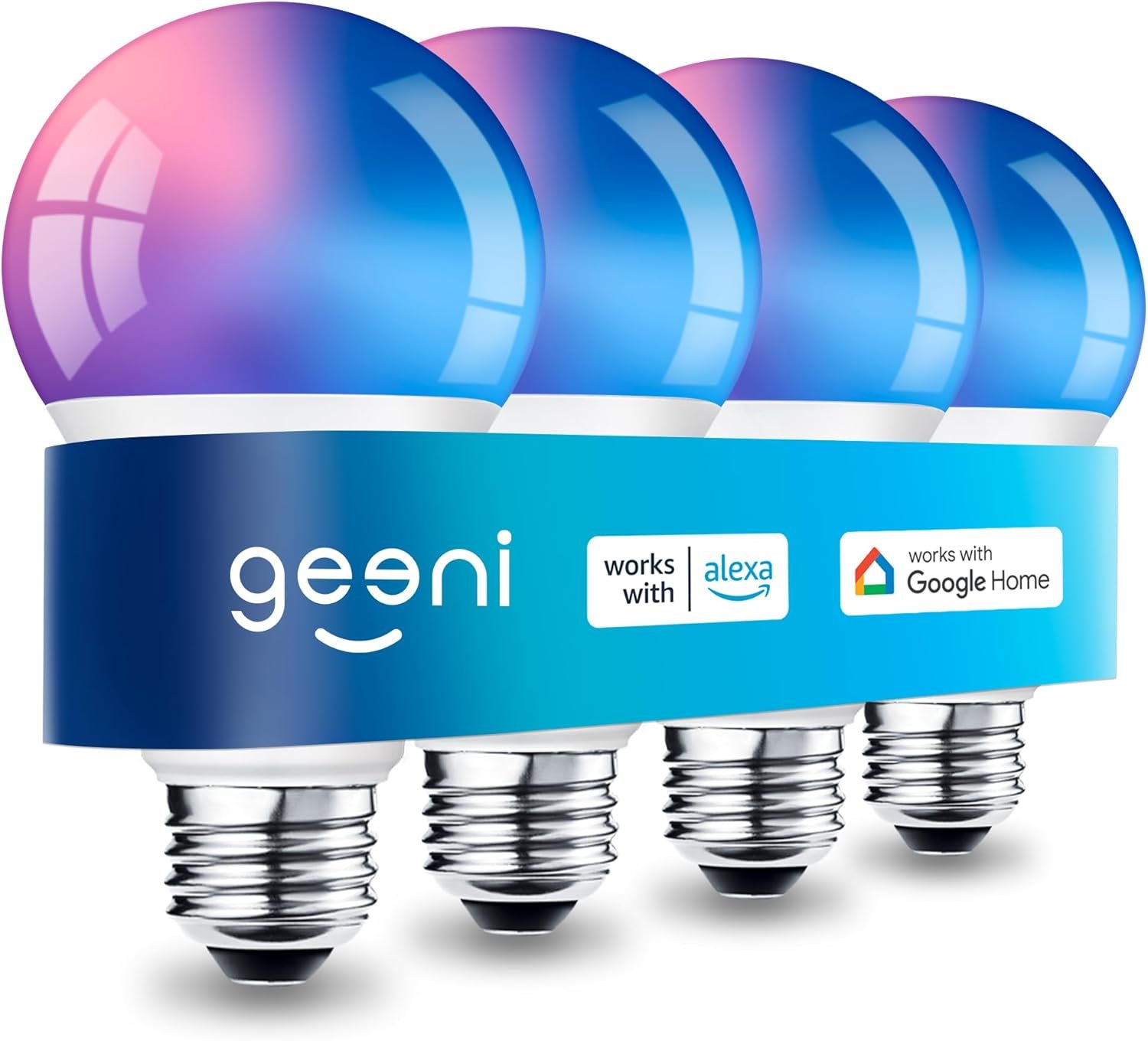Geeni Prisma Plus 800 Dimmable Smart Light Bulbs with 2.4