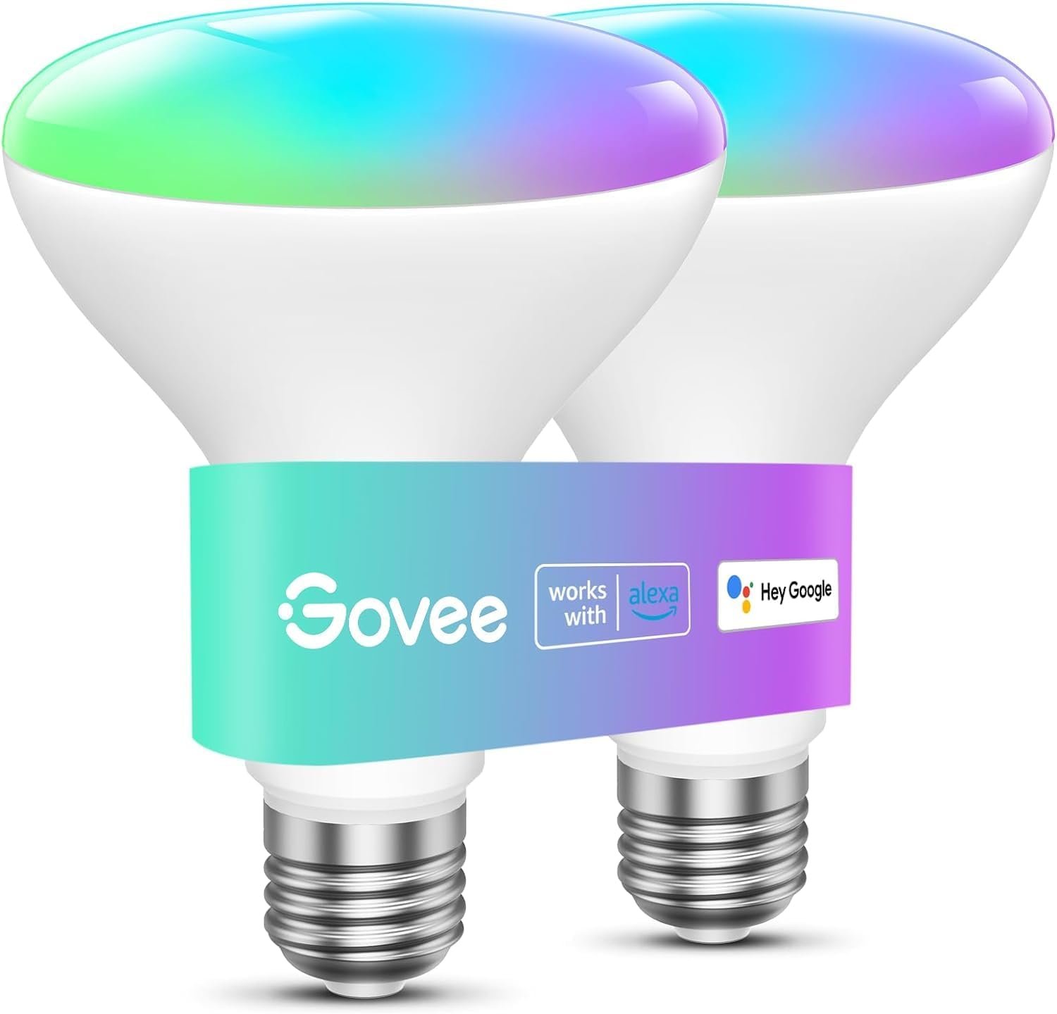 Govee Smart Light Bulbs, 1200 Lumens Dimmable BR30 Bulbs, RGBWW