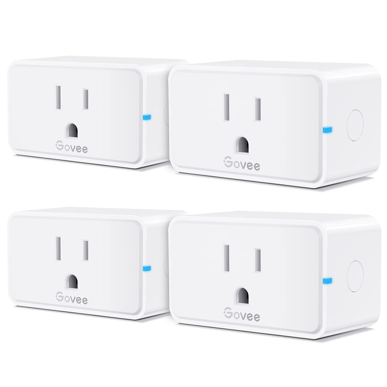 Govee Smart Plug 15A, WiFi Bluetooth Outlets 4 Pack Work