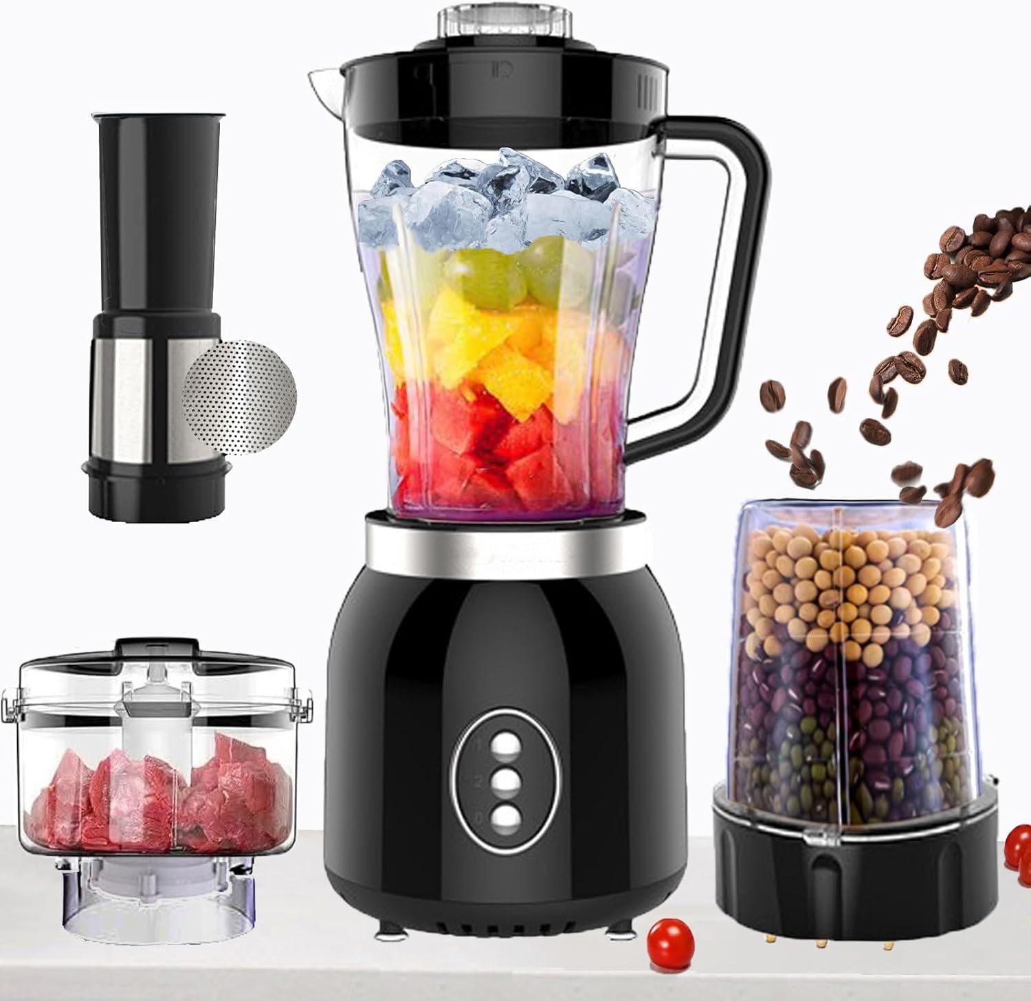 Grinder Blender and Food Processor for Kitchen, 4 Functions for