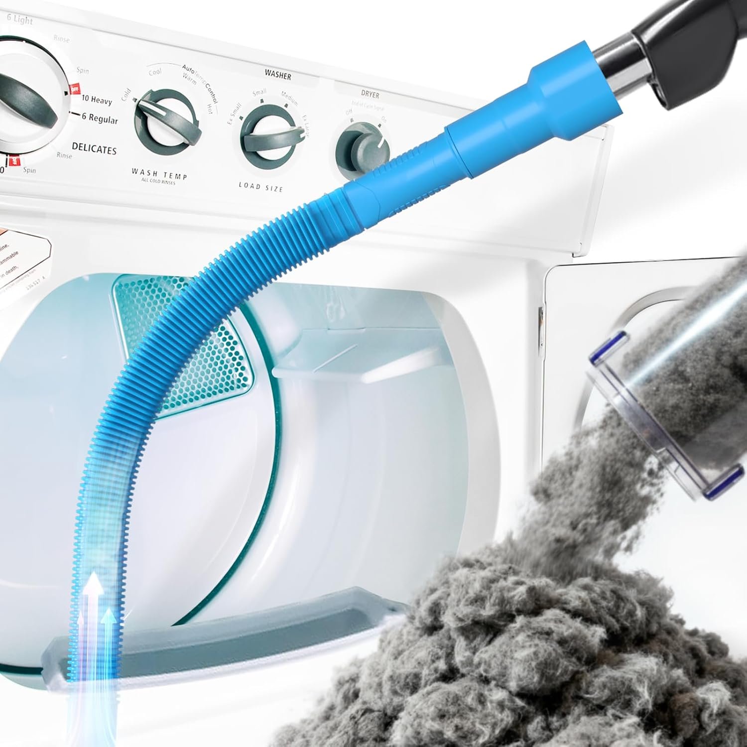Holikme Dryer Vent Cleaner Kit Dryer Lint Vacuum Attachment Brush,