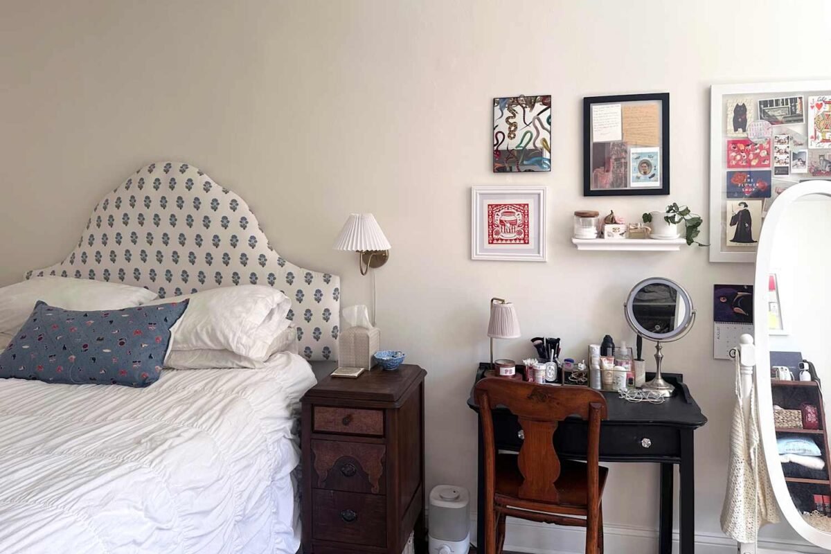 How I Turned a Shower Curtain Into a Stunning Headboard