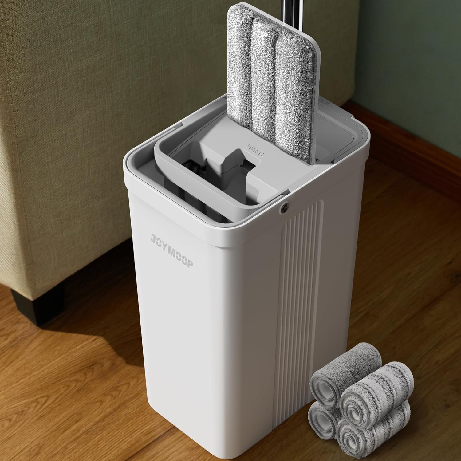JOYMOOP Mop and Bucket Set, Flat Mops for Floor &