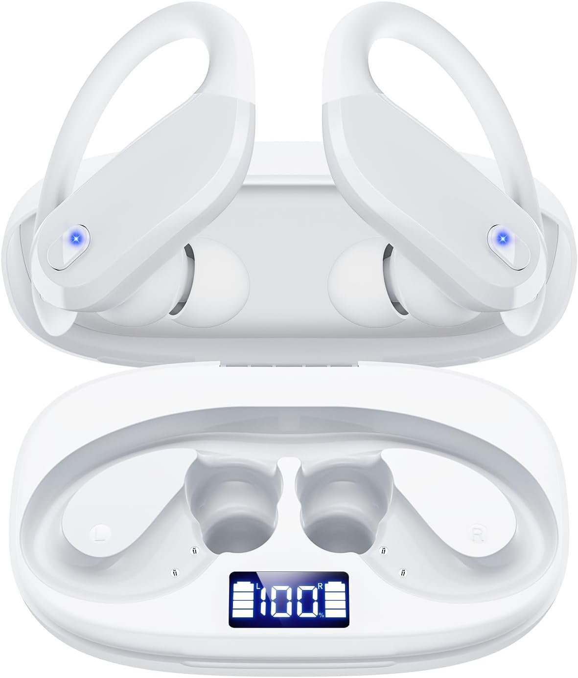 KTGEE Bluetooth Earbuds with Ear Hooks, Wireless Sport Headphones with