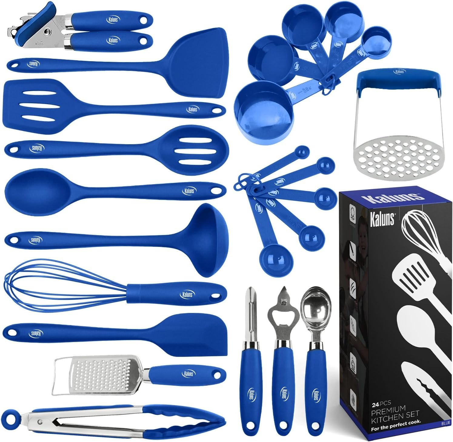 Kaluns Silicone Kitchen Utensils Set 24 Pcs Cooking Utensils Set