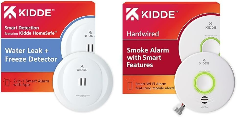Kidde WiFi Water Leak Detector & Freeze Alarm, Alexa Device,