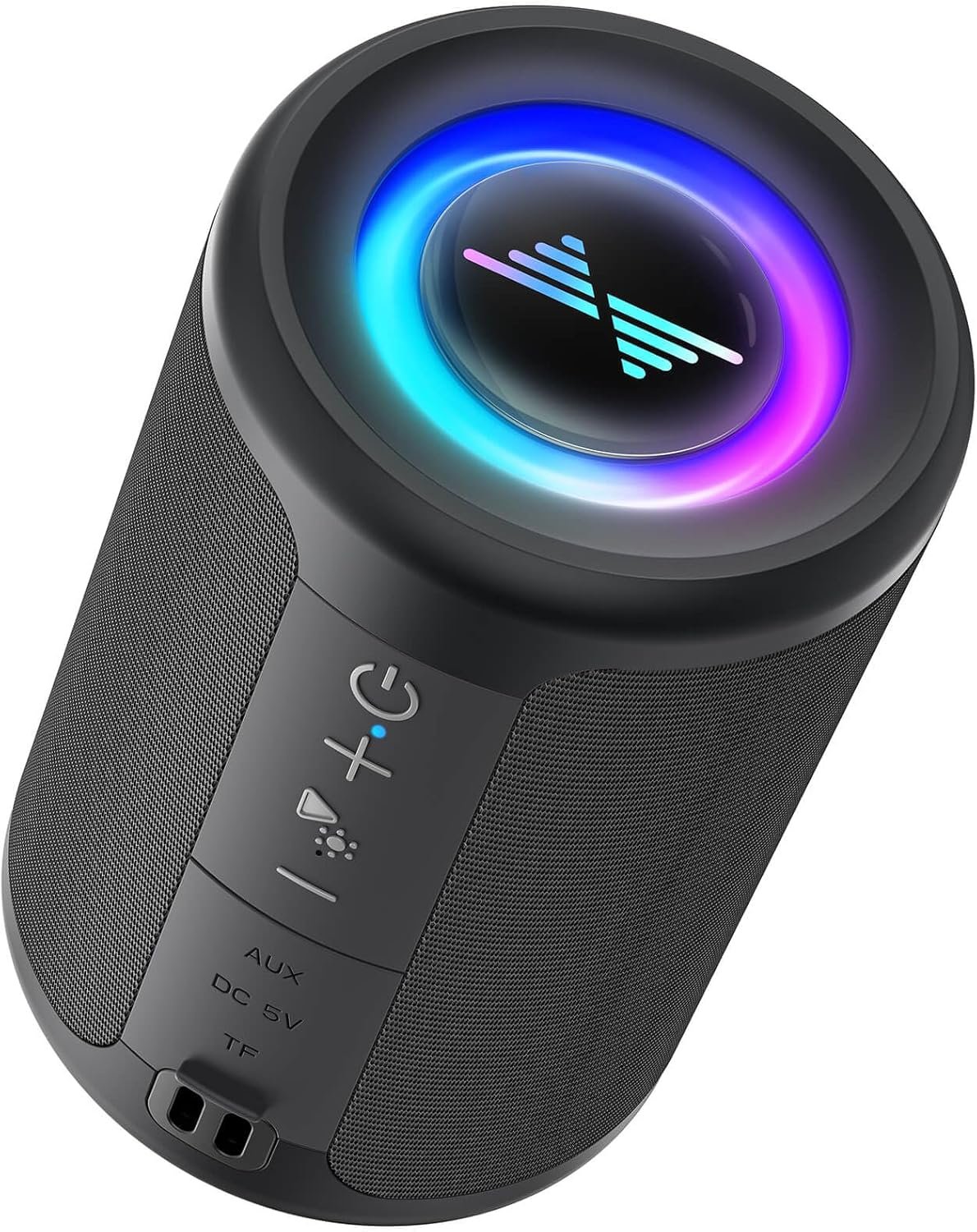 LENRUE Small Portable Bluetooth Speaker with Lights, TWS Stereo Surround