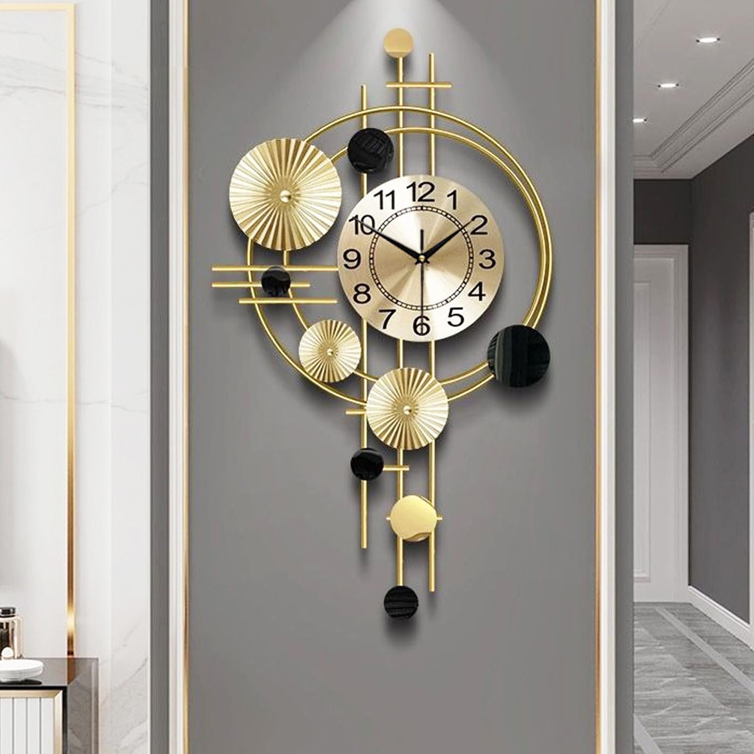 Large Wall Clocks for Living Room,Silent Non Ticking,Battery Operated Oversized