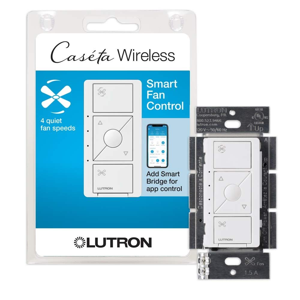 Lutron Caseta Smart Fan Speed Control Switch (Smart Hub Required),