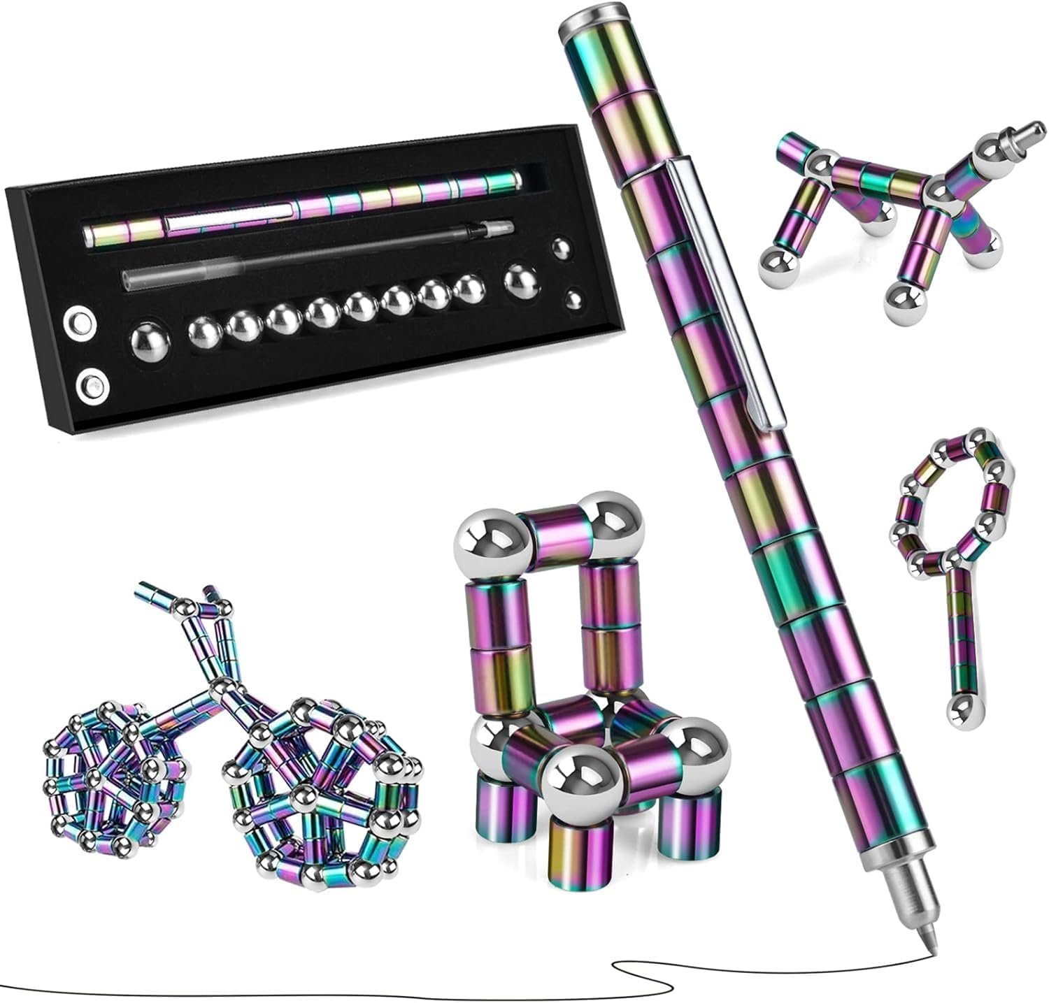 Magnetic Fidget Pen Toys for Teens- Color Fidget Pen Toy,