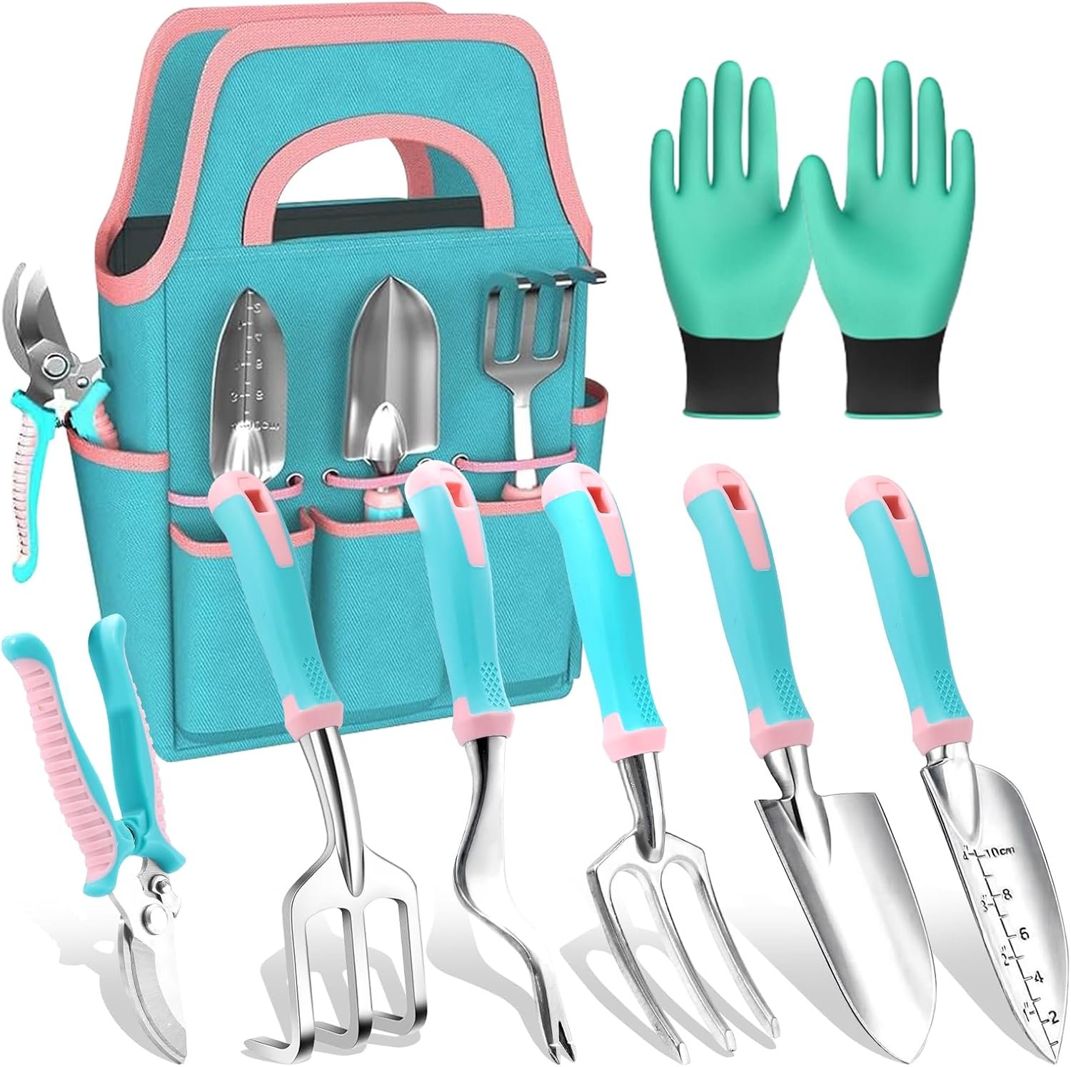 MelonArt Garden Tool Set,8 Pcs Gardening Hand Tool Starter Kit