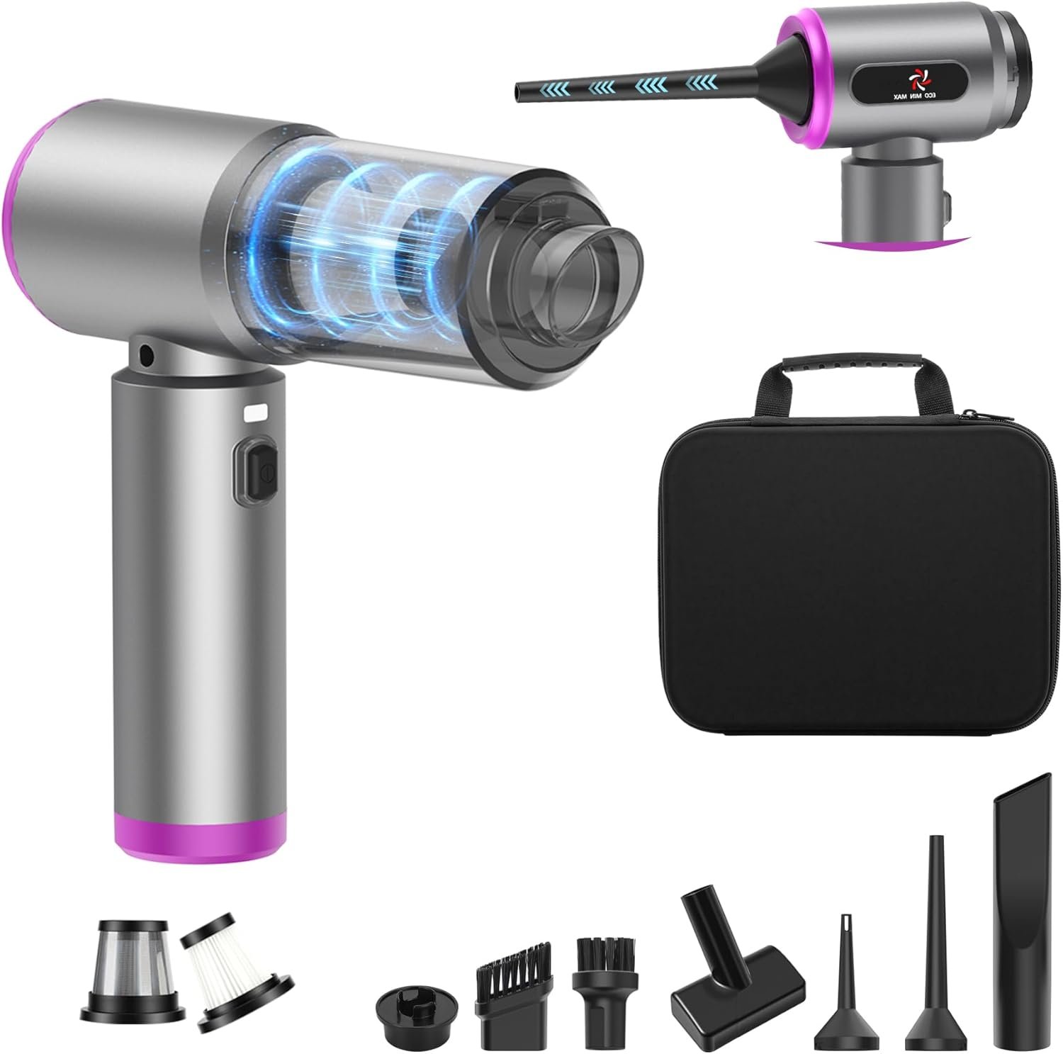 Mini Vacuum Cleaner, 4 in 1 25000PA Brushless Car Vacuum