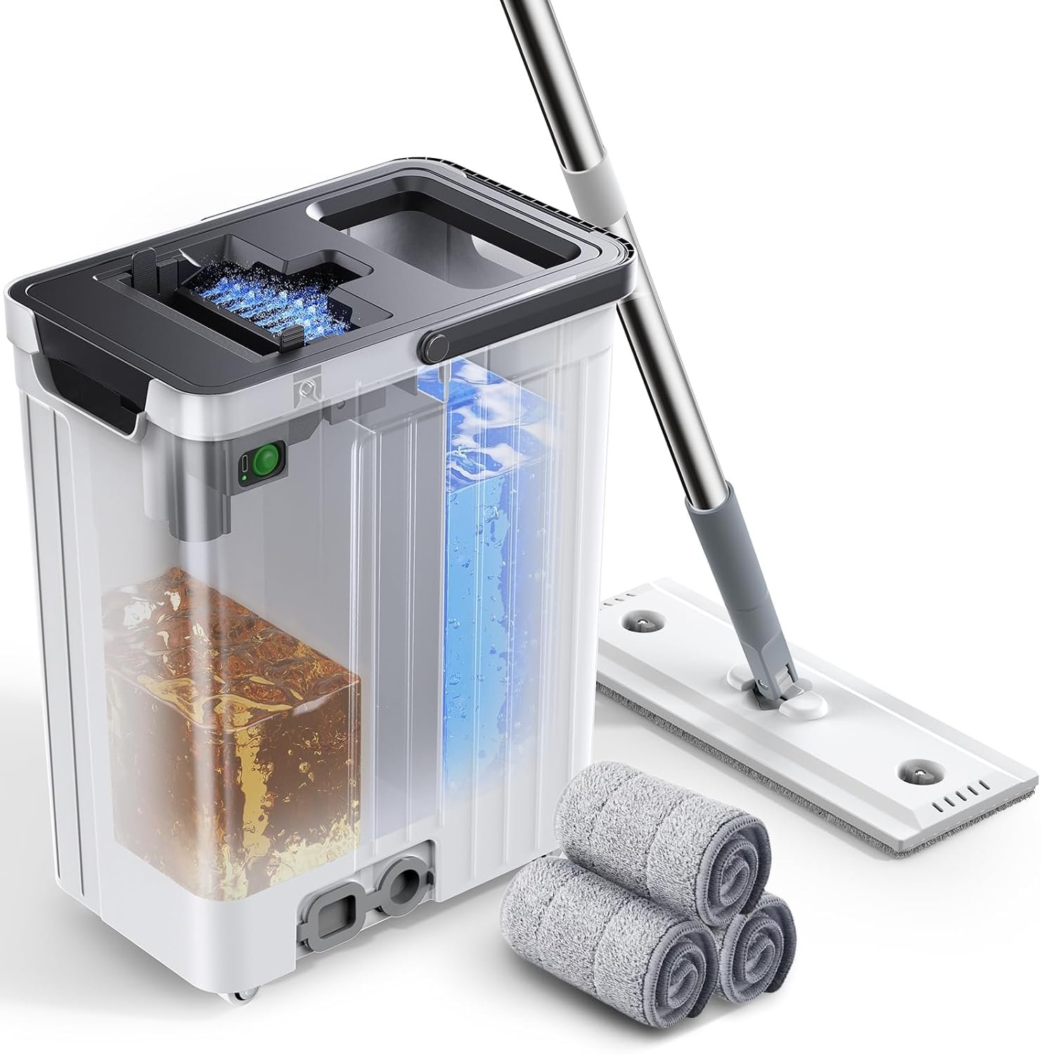 Mop and Bucket Set | Auto-Spray Cleaning | Dirty Water