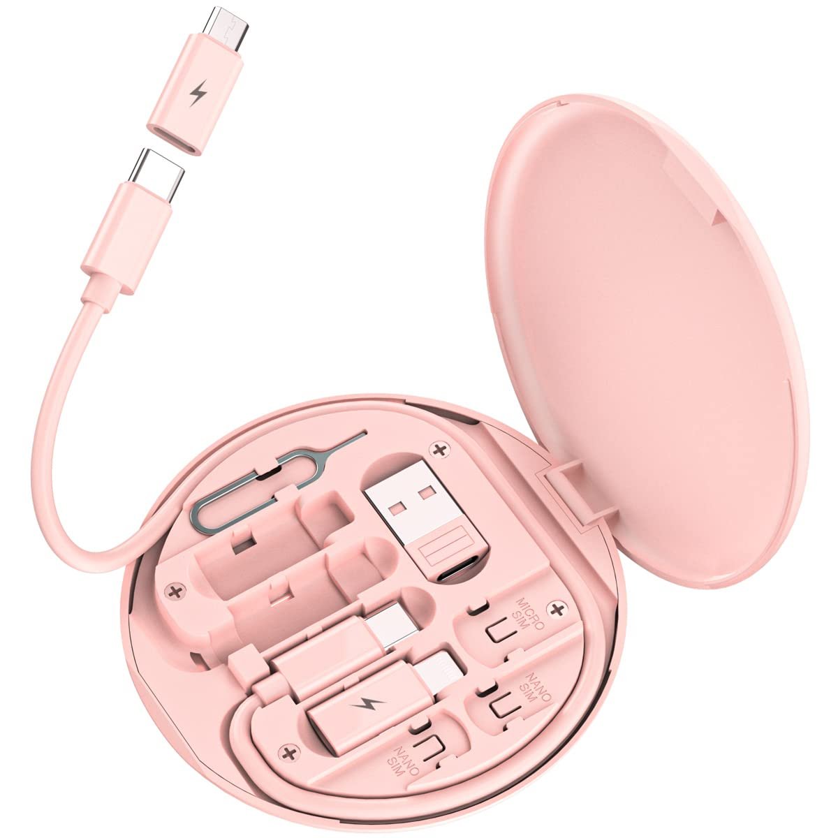 Multi USB Charging Adapter Cable Kit, USB C to iOS