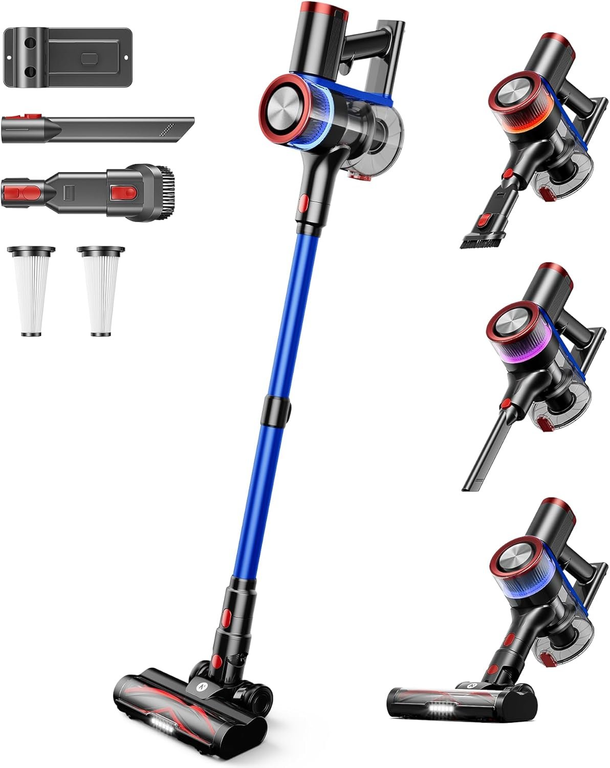 NADALY Cordless Vacuum Cleaner, 550W 45Kpa 65Mins Vacuum Cleaners for