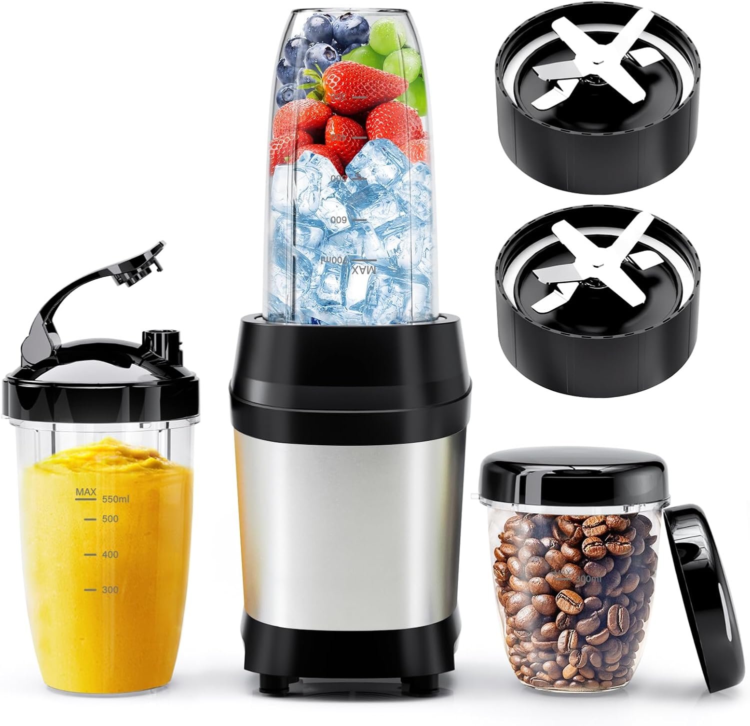 Nahida Blender for Smoothies, 1200W Smoothie Blender for Ice Crushing,