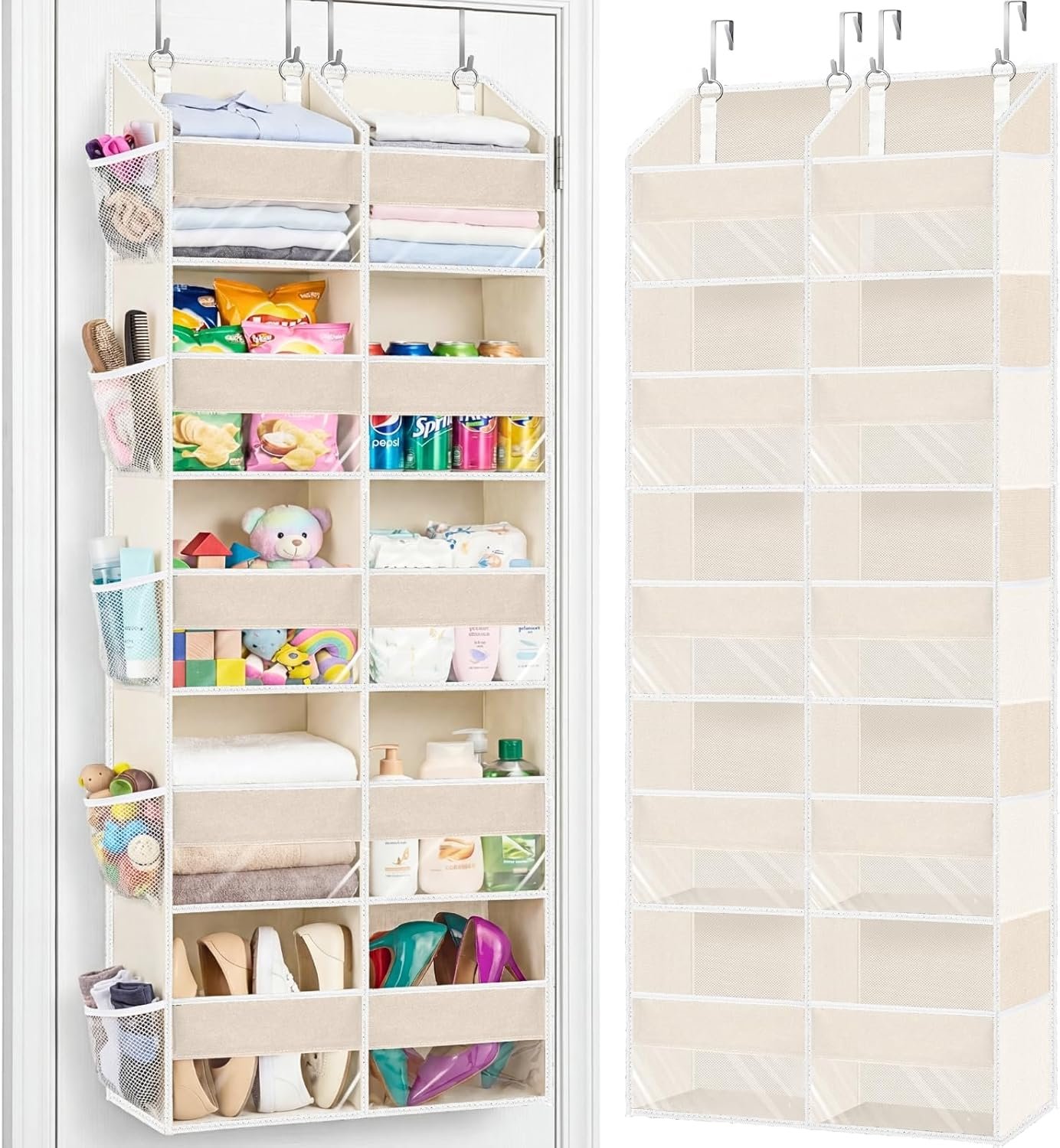 Ofiray-home Over the Door Organizer 5 Tiers,Extra Large Behind Door