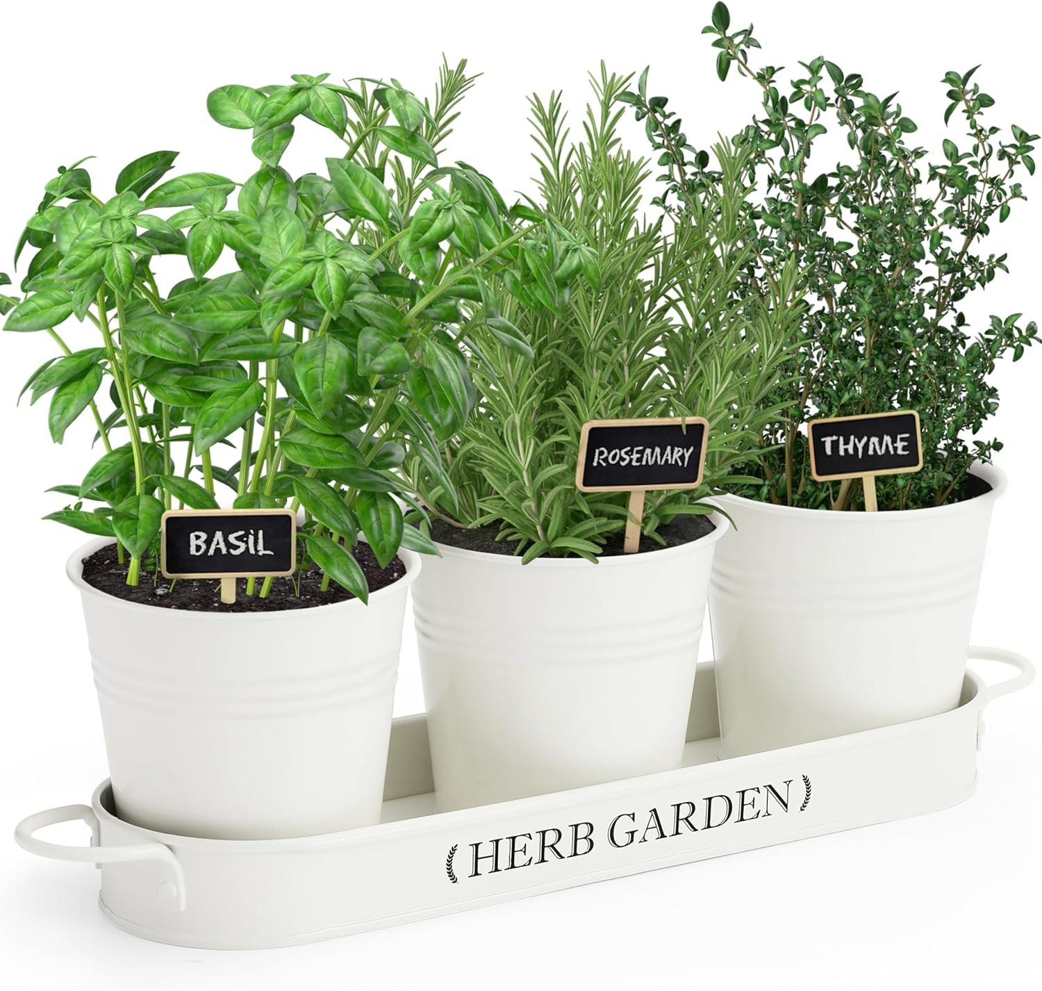 PERFNIQUE Indoor Herb Garden, Herb Planter for Indoor/Outdoor, Farmhouse Plant